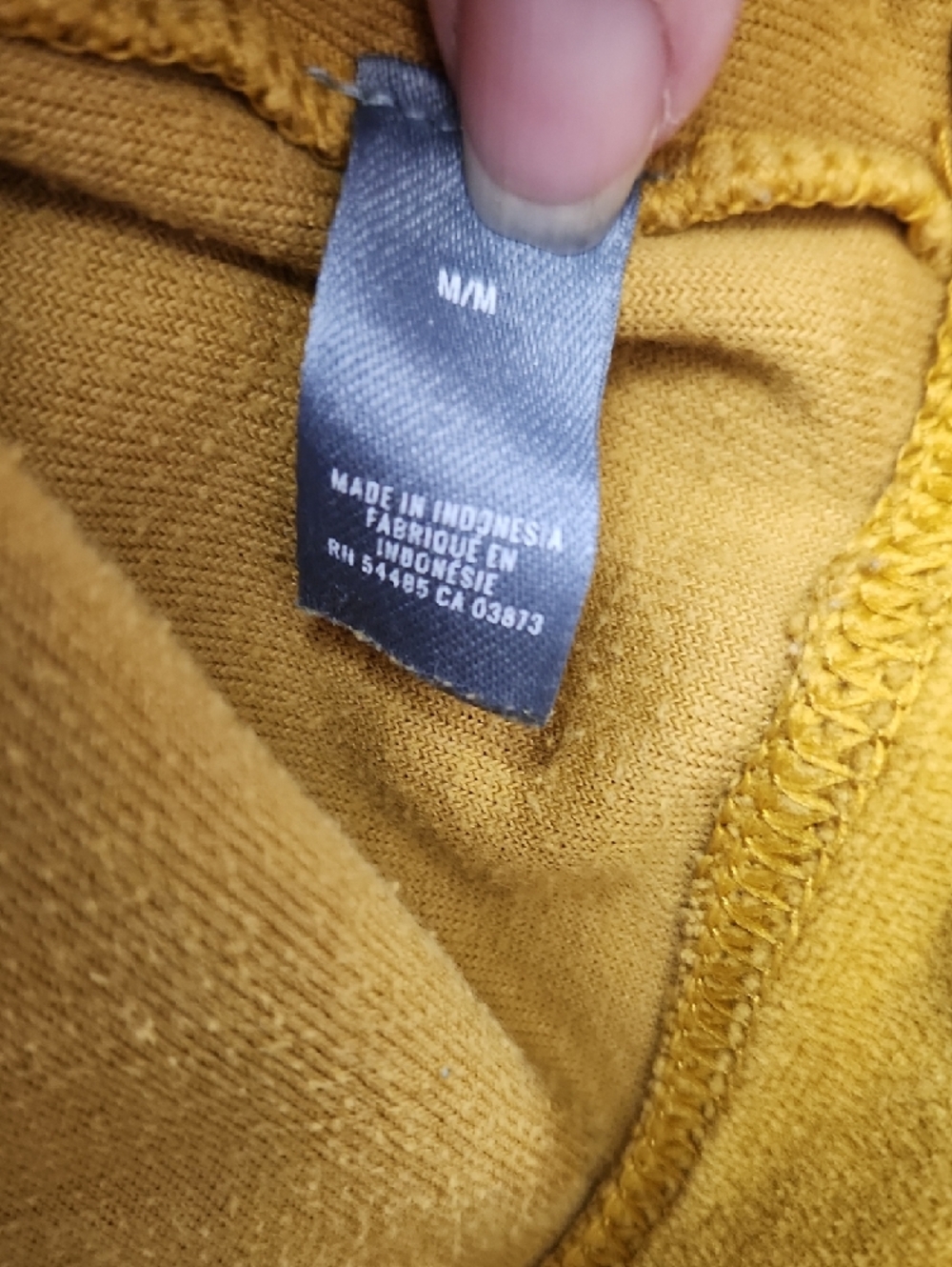 aerie Men's Mustard Crewneck Sweatshirt - Picture 3 of 5